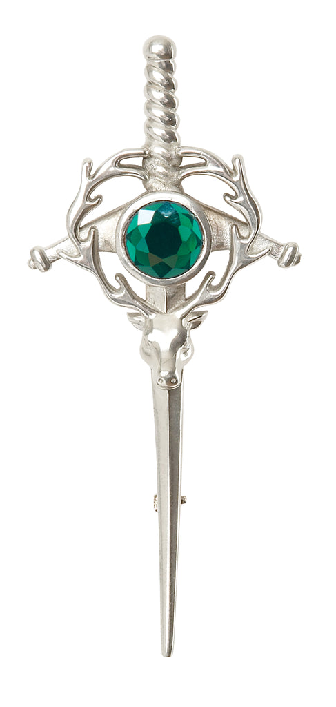 Stag Head Sword With Stone Kilt Pin