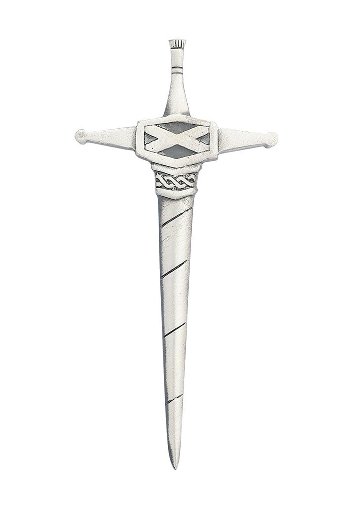 Saltire Sword Kilt Pin