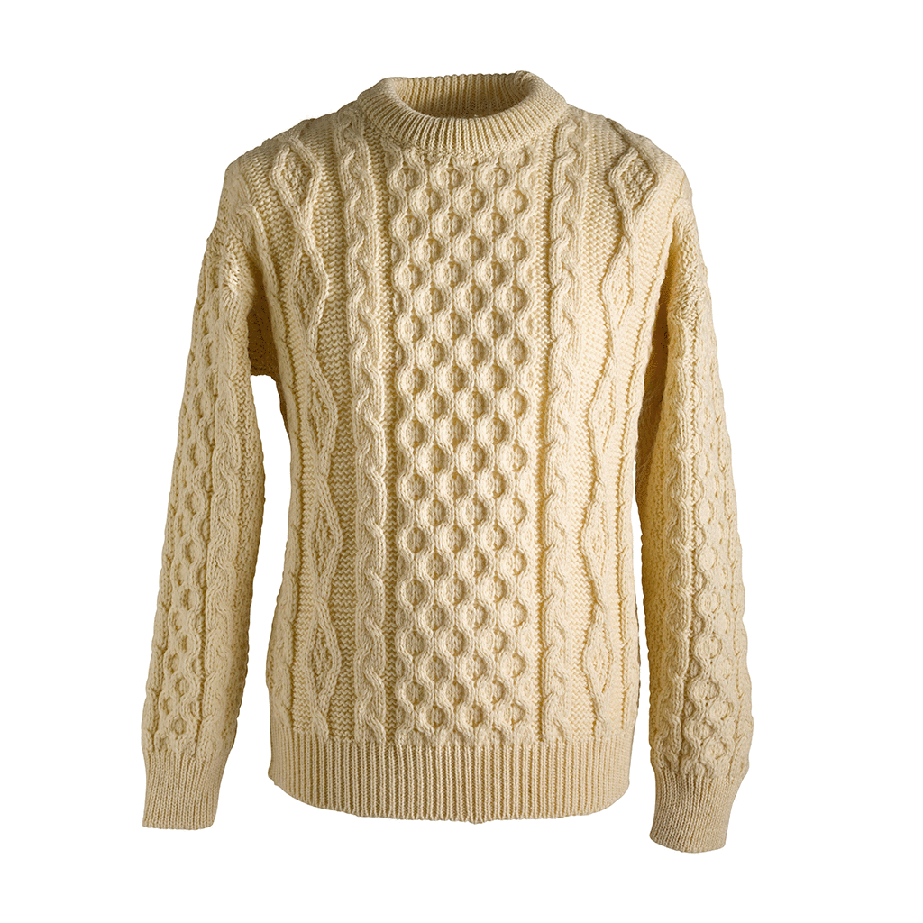 Natural Irish Wool Crew Neck Sweater
