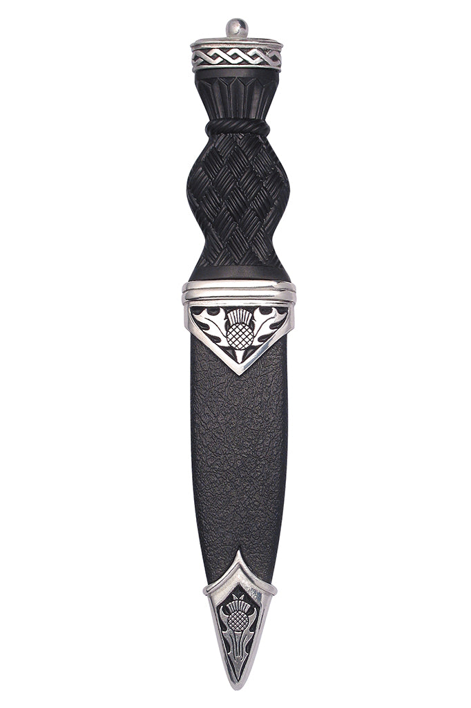 Thistle Polished Sgian Dubh With Plain Top