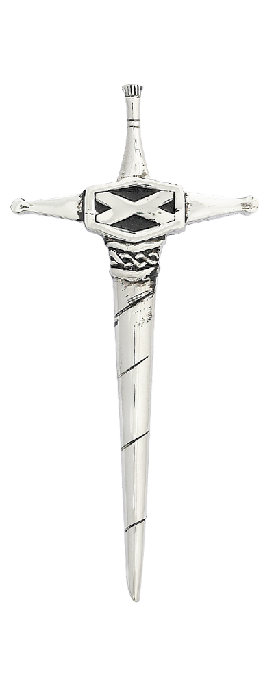 Saltire Sword Kilt Pin