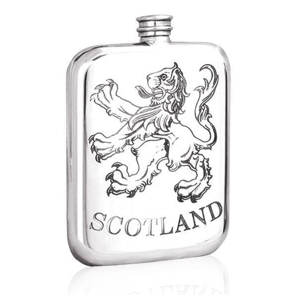 Scotland 6oz Pewter Flask